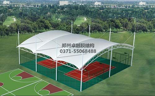 羽毛球場膜結(jié)構(gòu)頂棚/罩棚/雨棚設計效果圖