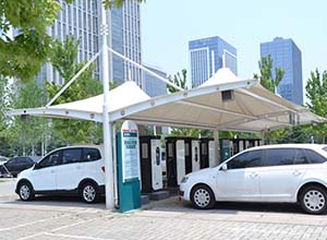 運城<font color='red'>膜結(jié)構(gòu)車棚</font>【廠家直銷】運城膜結(jié)構(gòu)停車棚,張拉膜車棚