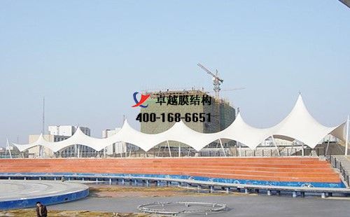 渭南<font color='red'>膜結構看臺</font>/舞臺【渭南一德工貿有限公司等】設計施工案例