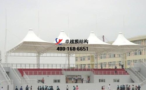 銅川<font color='red'>膜結構看臺</font>/主席臺【銅川市技工學校等】設計施工案例