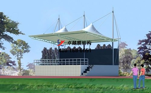安康<font color='red'>膜結構看臺</font>/主席臺【安康長興學校等】設計施工案例
