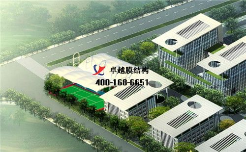  滎陽膜結(jié)構(gòu)籃球場【快樂英才籃球訓練場等】工程設計施工案例