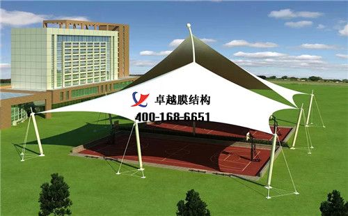 鶴壁膜結(jié)構(gòu)籃球場【鶴壁職業(yè)技術(shù)學院海棠園籃球場等】工程設計施工案例