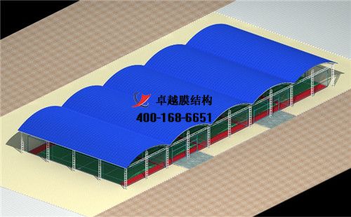   洛陽膜結(jié)構(gòu)籃球場【洛陽體育中心籃球場等】工程設計施工案例