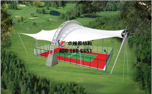 周口膜結(jié)構(gòu)籃球場【躍競籃球俱樂部等】工程設計施工案例