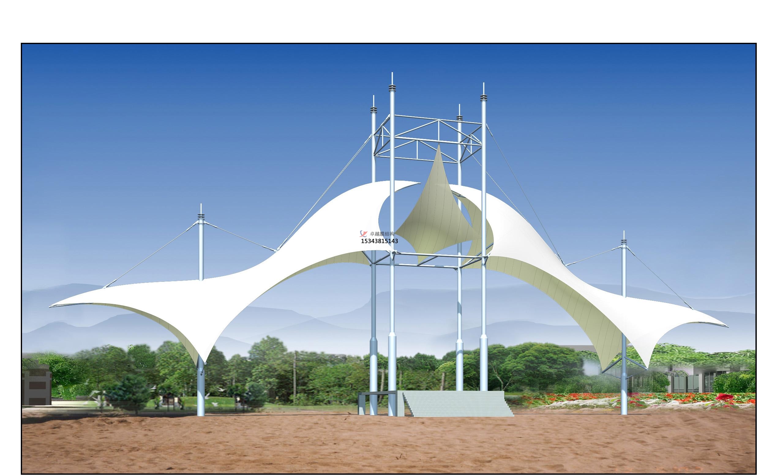 臨猗<font color='red'>膜結構景觀</font>【張拉膜景觀】承包安裝價格