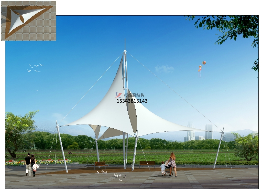 華寧<font color='red'>膜結(jié)構(gòu)景觀</font>【張拉膜景觀】承包安裝價格