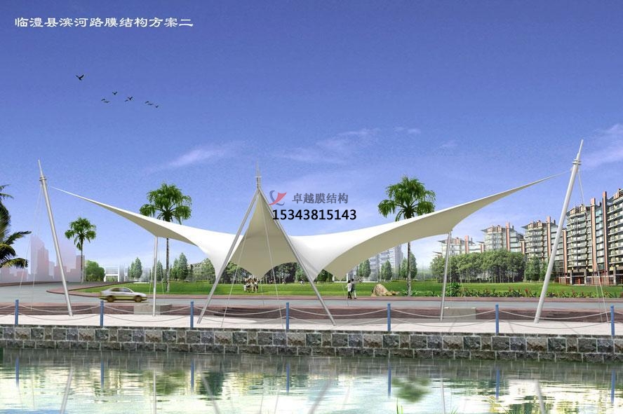 鶴壁膜結構游泳池遮陽棚【膜結構施工】