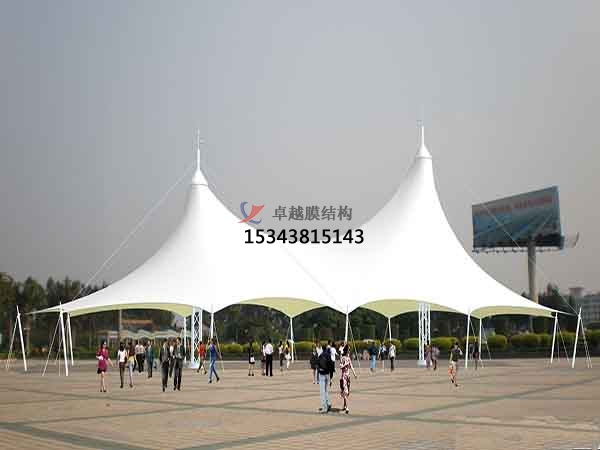 運城商業(yè)廣場張拉<font color='red'>膜結(jié)構(gòu)景觀</font>棚/雨棚設(shè)計搭建