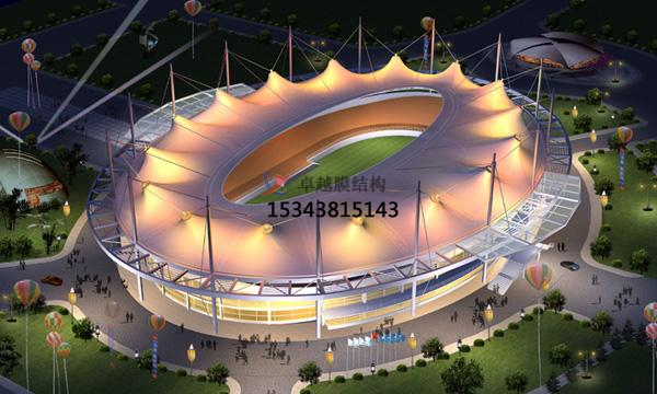 足球場膜結構雨棚用PVDFf材質可以嗎？