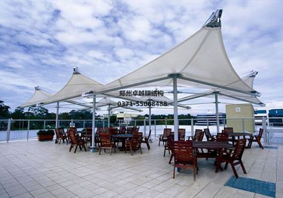 衡水張拉膜充電樁車棚設計施工案例